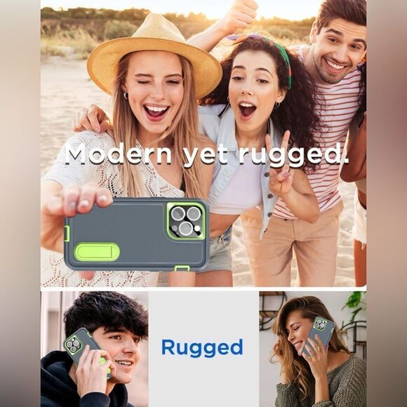 12 Pro Max iPhone Case With Kick Stand With Screen And Lens Protector NIB - Picture 7 of 10